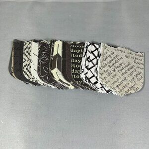 75 Pre-Cut Black & White Shield Shaped Scrapbook Paper Pieces